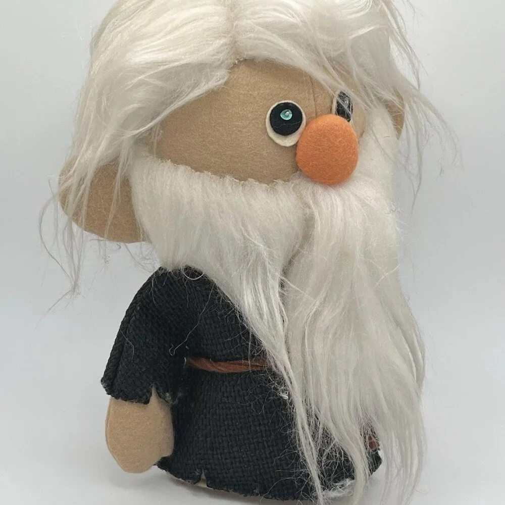 Vintage 60s Gunderful Creation Wizard Dwarf Plush Weighed Doll Japan 9” Gund